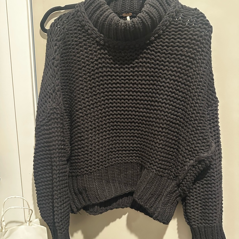 Free People My Only Sunshine Black Sweater - Picture 3 of 4